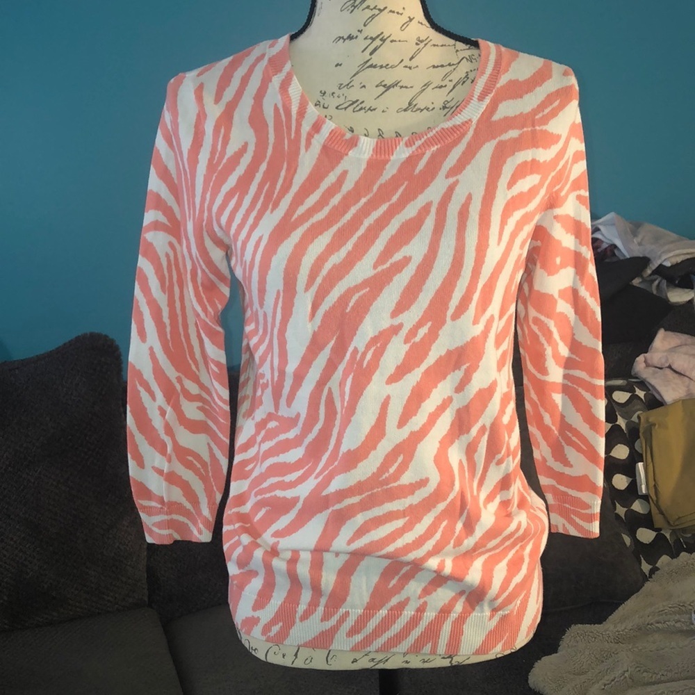 🔹4 for $30 Gap 3/4 Sleeve Animal Print Sweater, Small